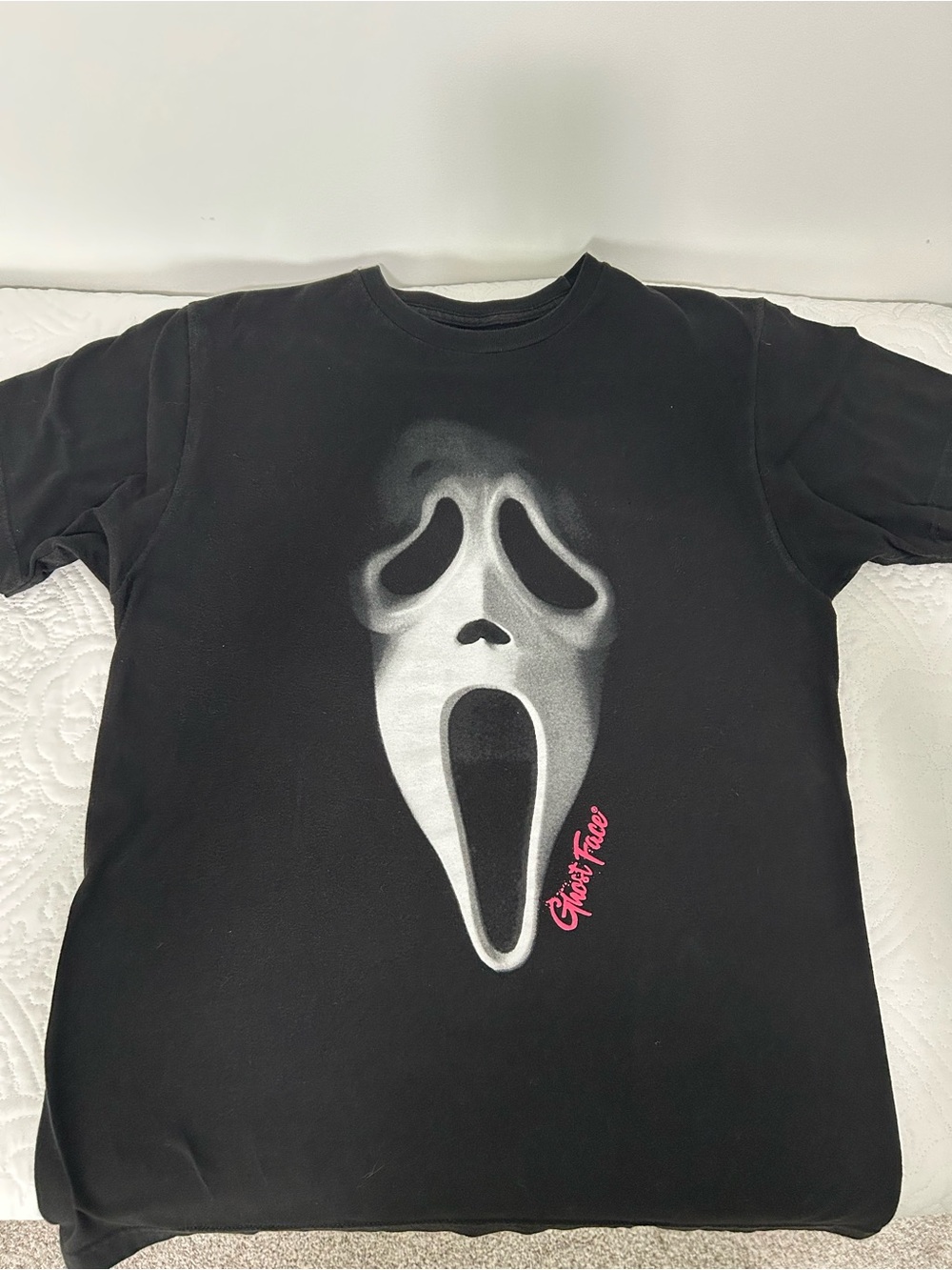 Ghost Face Graphic Short Sleeve Tee - Black
